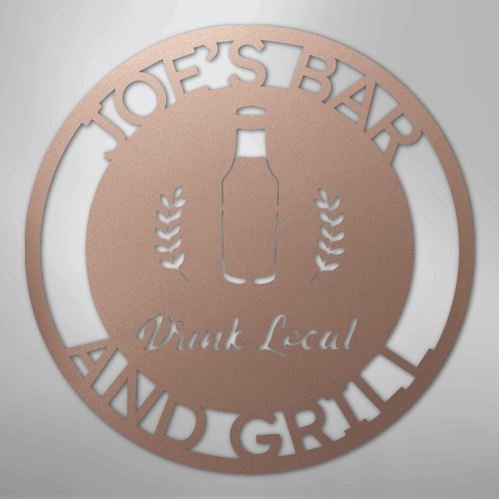 Drink Local Personalized Steel Metal Sign Wall ArtCustomly Gifts