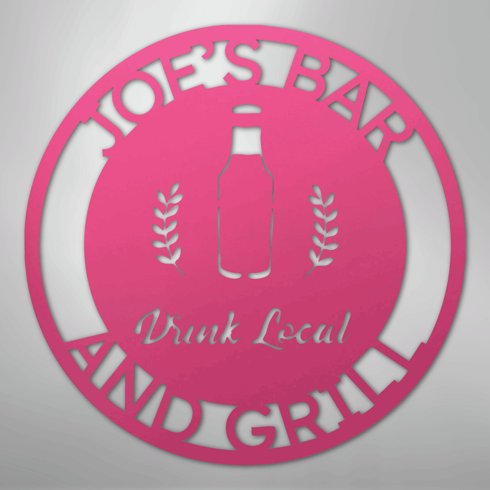 Drink Local Personalized Steel Metal Sign Wall ArtCustomly Gifts