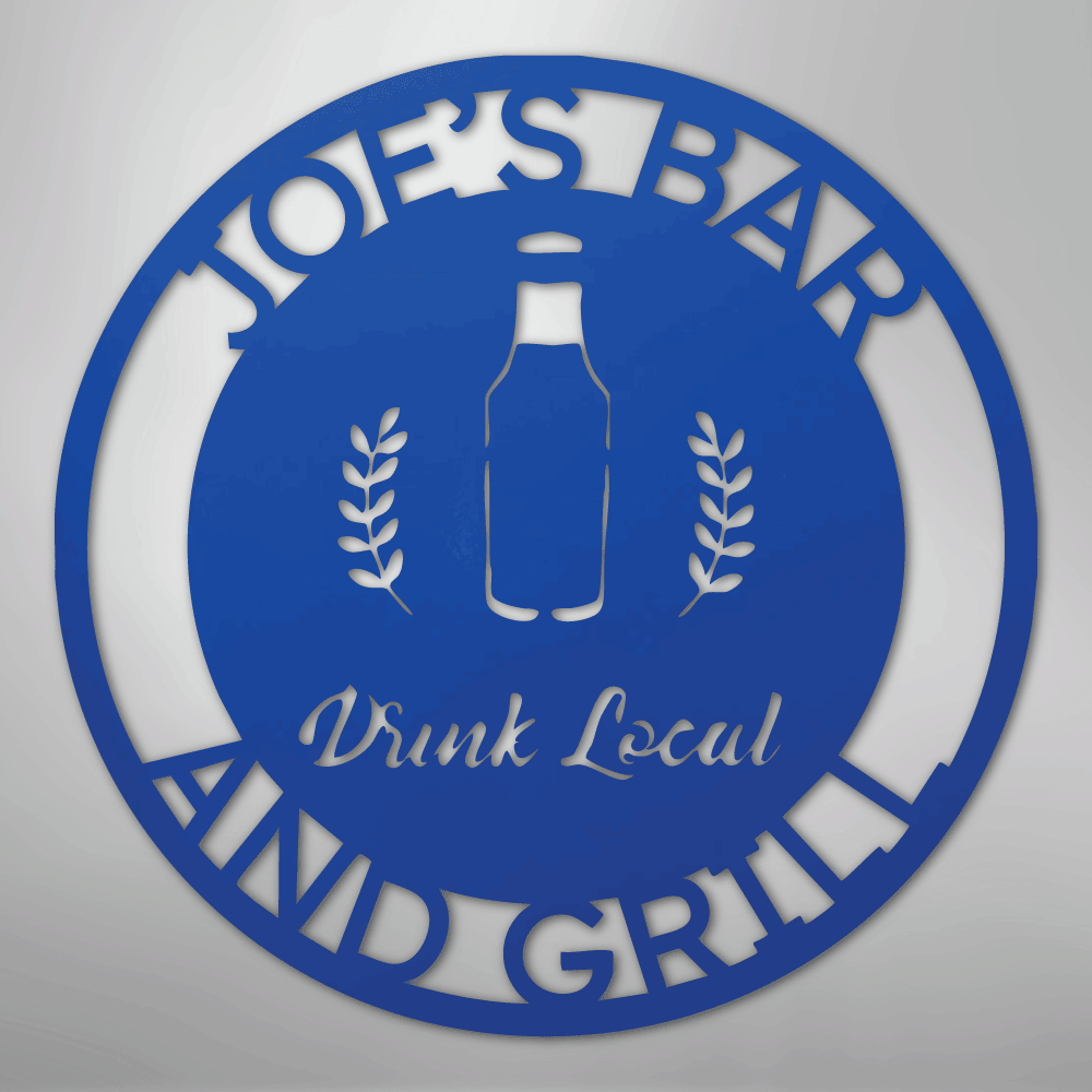 Drink Local Personalized Steel Metal Sign Wall ArtCustomly Gifts