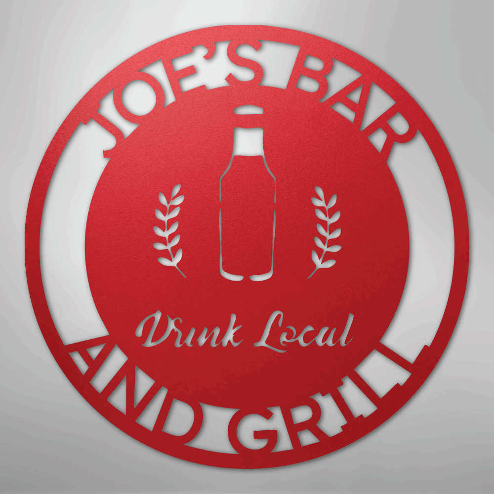 Drink Local Personalized Steel Metal Sign Wall ArtCustomly Gifts