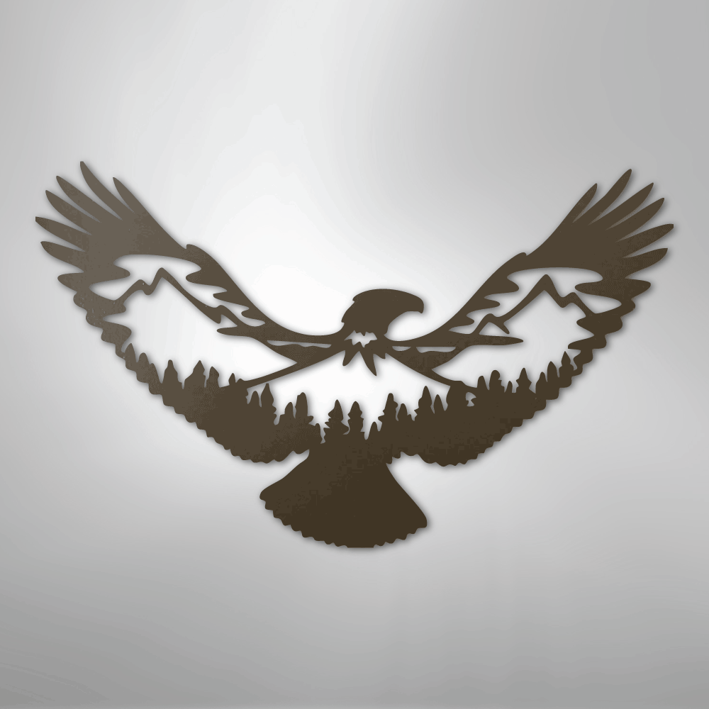 Eagle Scene Steel Metal Wall ArtCustomly Gifts