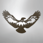 Eagle Scene Steel Metal Wall ArtCustomly Gifts