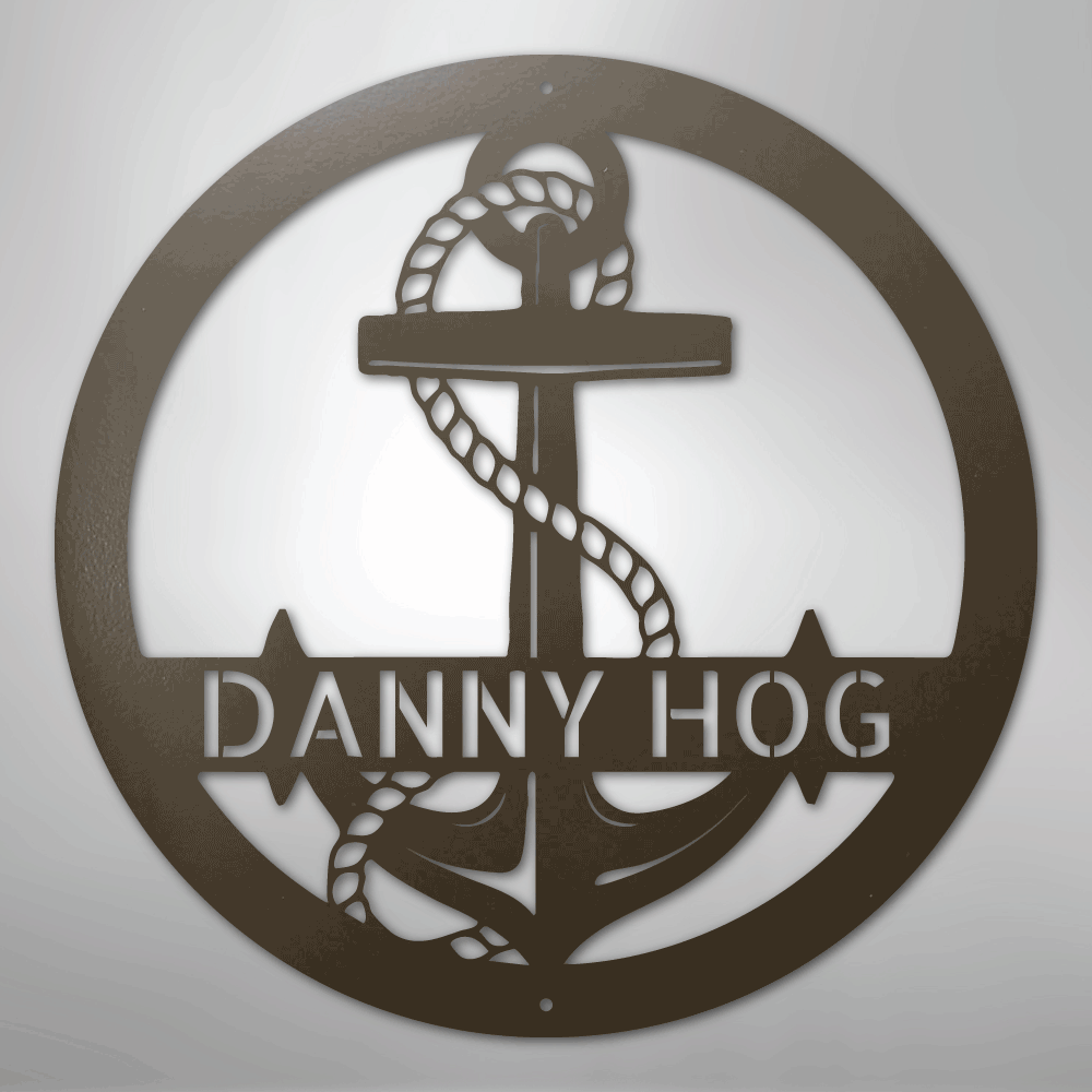 Elaborate Anchor Personalized Steel Metal Sign Wall ArtCustomly Gifts