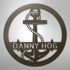 Elaborate Anchor Personalized Steel Metal Sign Wall ArtCustomly Gifts