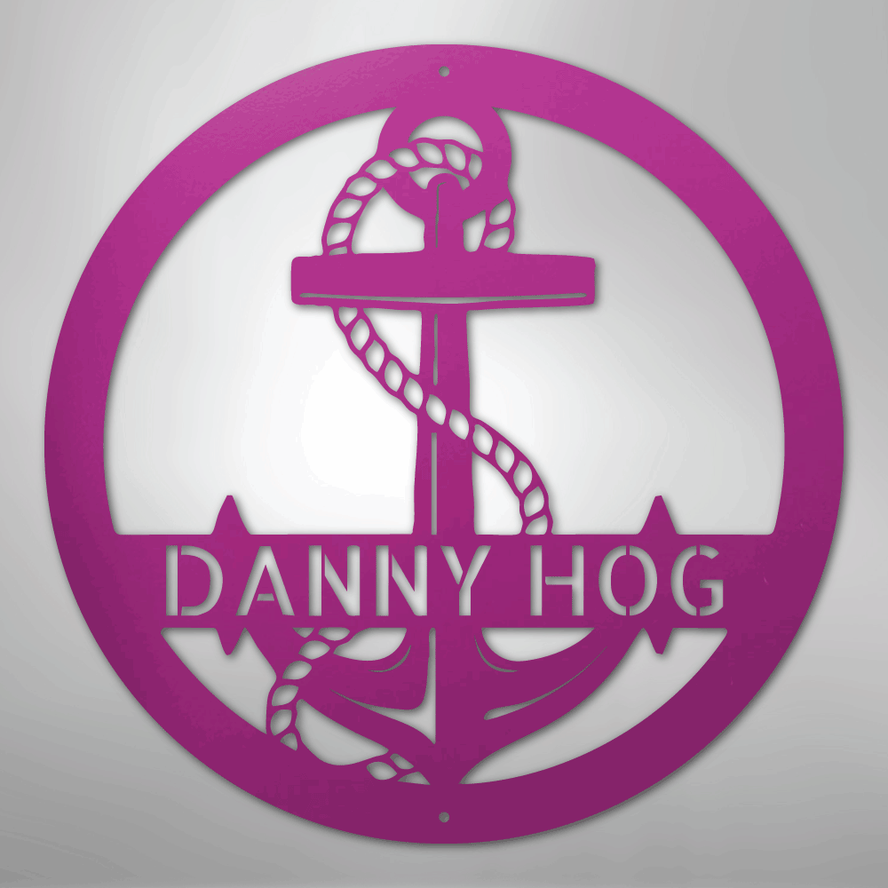 Elaborate Anchor Personalized Steel Metal Sign Wall ArtCustomly Gifts