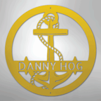 Elaborate Anchor Personalized Steel Metal Sign Wall ArtCustomly Gifts