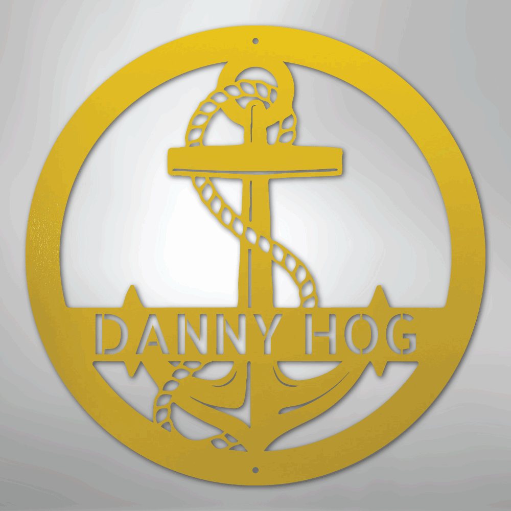 Elaborate Anchor Personalized Steel Metal Sign Wall ArtCustomly Gifts
