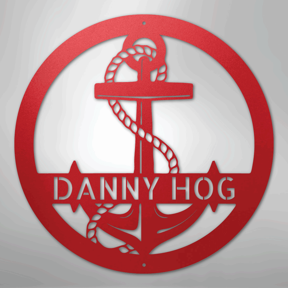 Elaborate Anchor Personalized Steel Metal Sign Wall ArtCustomly Gifts