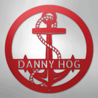 Elaborate Anchor Personalized Steel Metal Sign Wall ArtCustomly Gifts