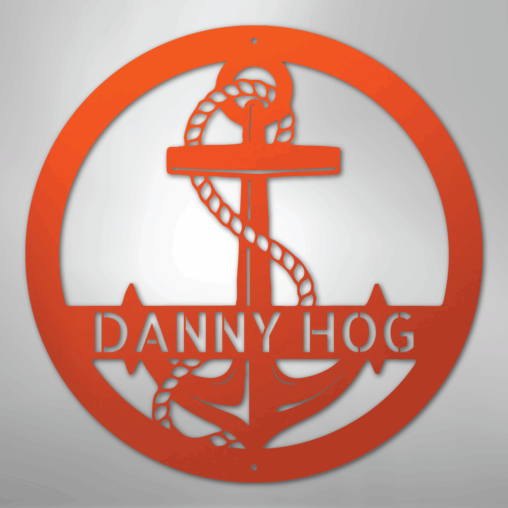 Elaborate Anchor Personalized Steel Metal Sign Wall ArtCustomly Gifts