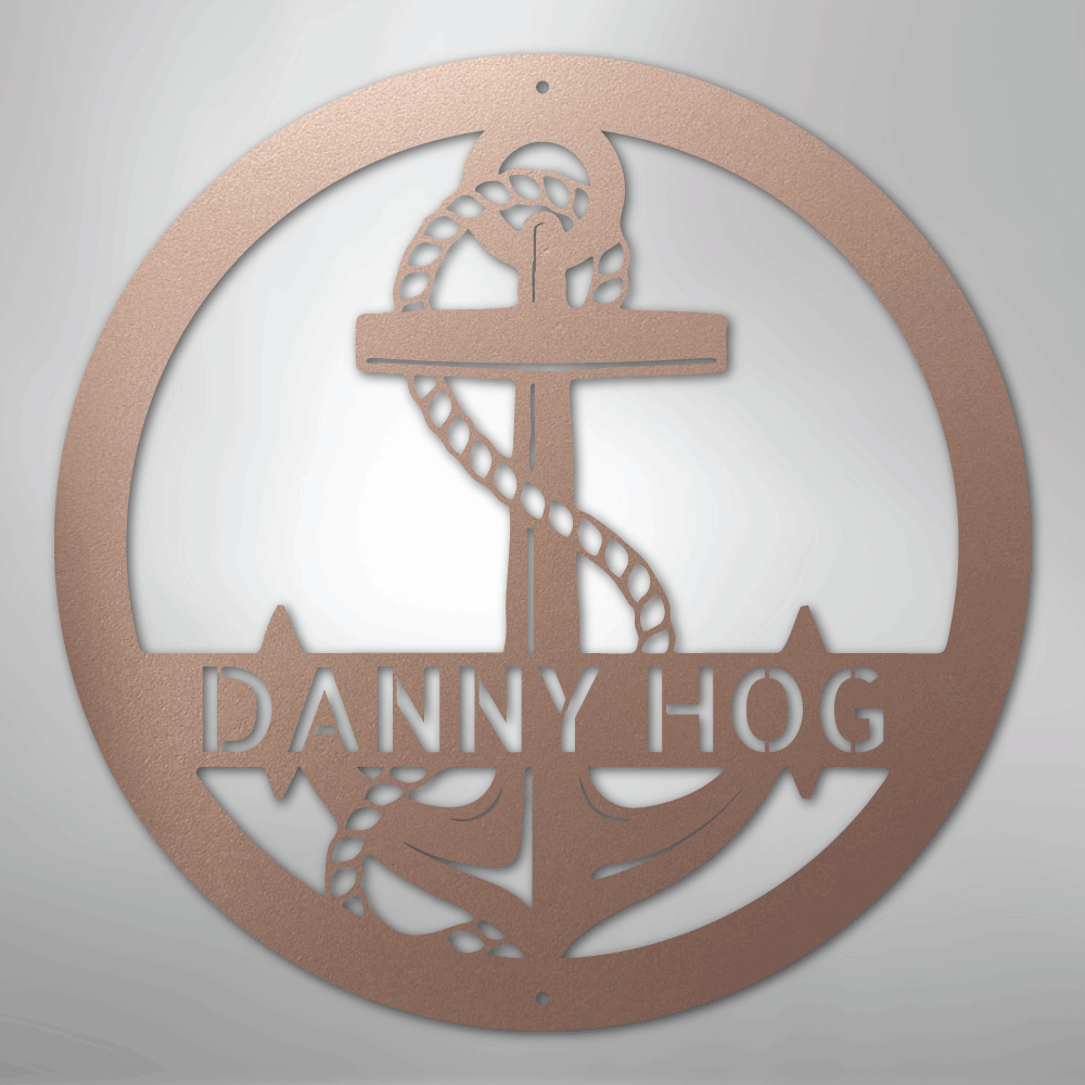 Elaborate Anchor Personalized Steel Metal Sign Wall ArtCustomly Gifts