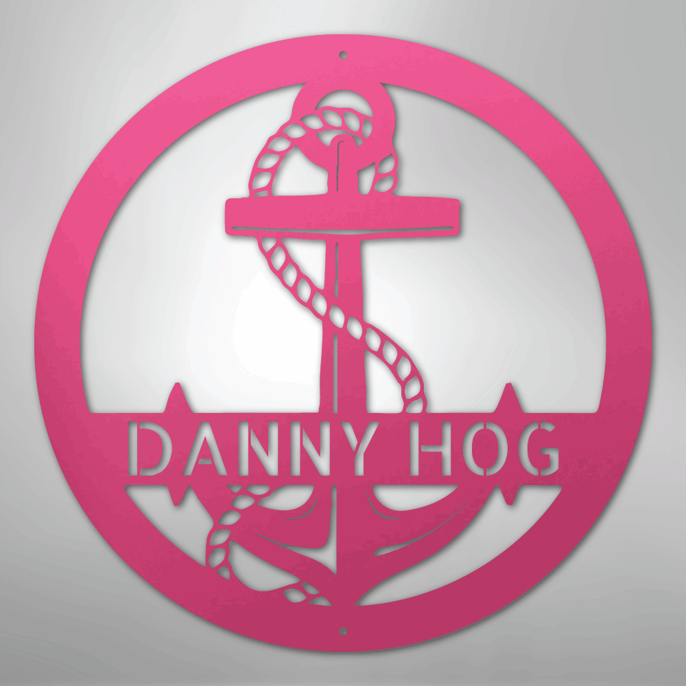Elaborate Anchor Personalized Steel Metal Sign Wall ArtCustomly Gifts
