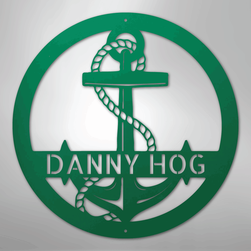 Elaborate Anchor Personalized Steel Metal Sign Wall ArtCustomly Gifts