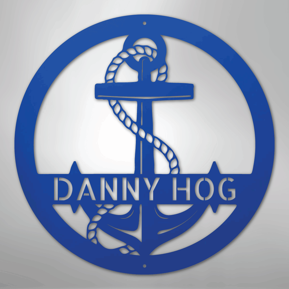 Elaborate Anchor Personalized Steel Metal Sign Wall ArtCustomly Gifts