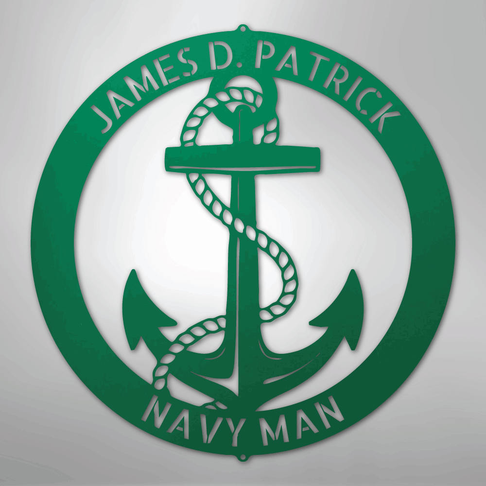 Elaborate Anchor Ring Personalized Steel Metal Sign Wall ArtCustomly Gifts