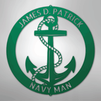 Elaborate Anchor Ring Personalized Steel Metal Sign Wall ArtCustomly Gifts