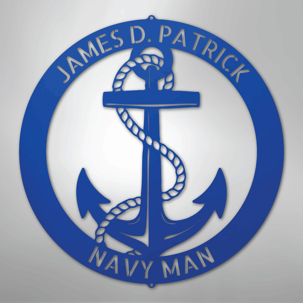 Elaborate Anchor Ring Personalized Steel Metal Sign Wall ArtCustomly Gifts