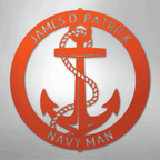 Elaborate Anchor Ring Personalized Steel Metal Sign Wall ArtCustomly Gifts