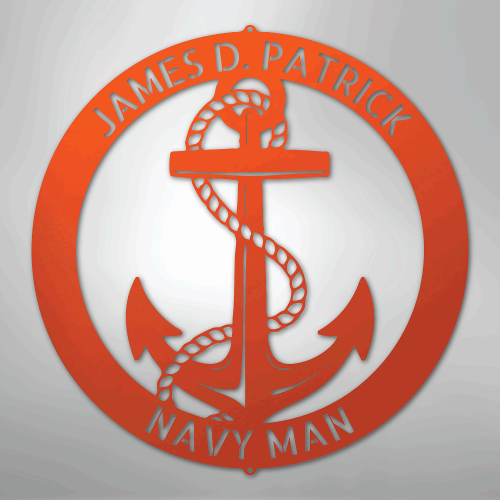 Elaborate Anchor Ring Personalized Steel Metal Sign Wall ArtCustomly Gifts