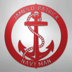 Elaborate Anchor Ring Personalized Steel Metal Sign Wall ArtCustomly Gifts