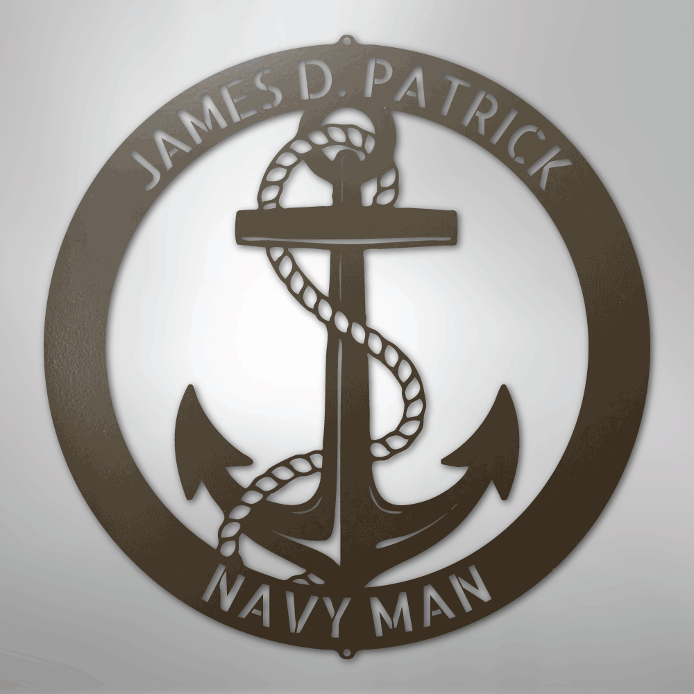 Elaborate Anchor Ring Personalized Steel Metal Sign Wall ArtCustomly Gifts