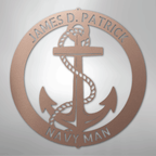 Elaborate Anchor Ring Personalized Steel Metal Sign Wall ArtCustomly Gifts