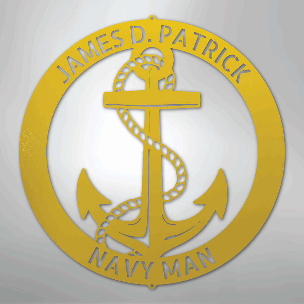 Elaborate Anchor Ring Personalized Steel Metal Sign Wall ArtCustomly Gifts