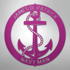 Elaborate Anchor Ring Personalized Steel Metal Sign Wall ArtCustomly Gifts