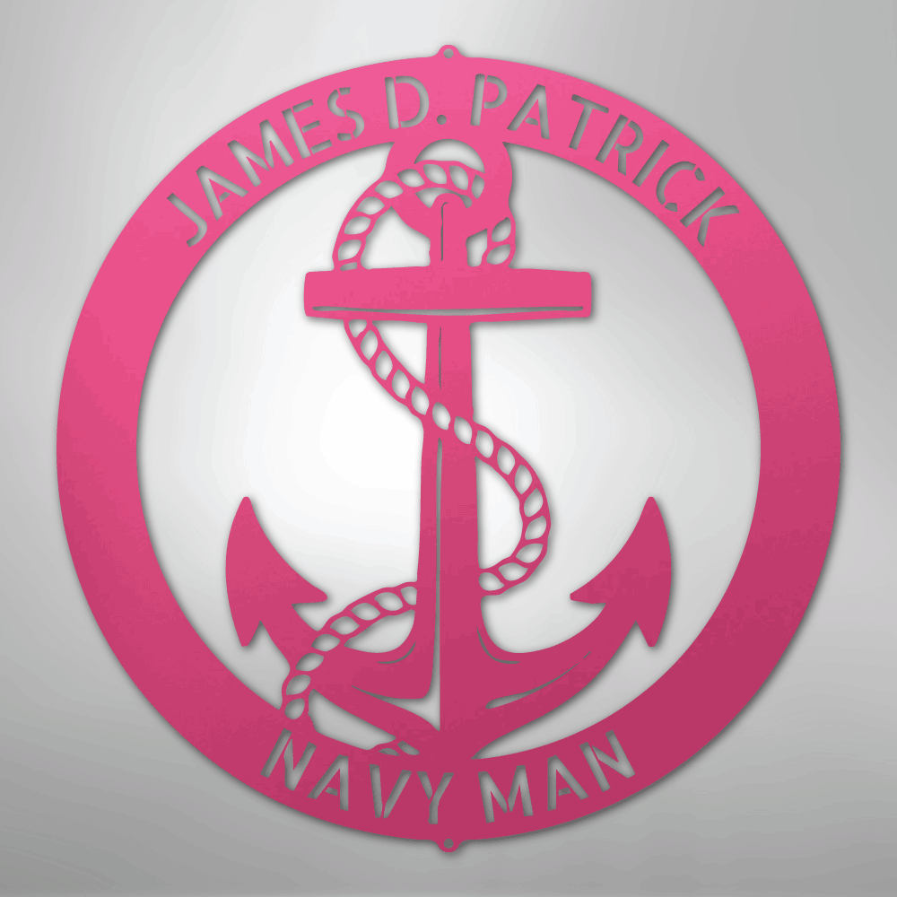 Elaborate Anchor Ring Personalized Steel Metal Sign Wall ArtCustomly Gifts