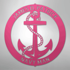 Elaborate Anchor Ring Personalized Steel Metal Sign Wall ArtCustomly Gifts