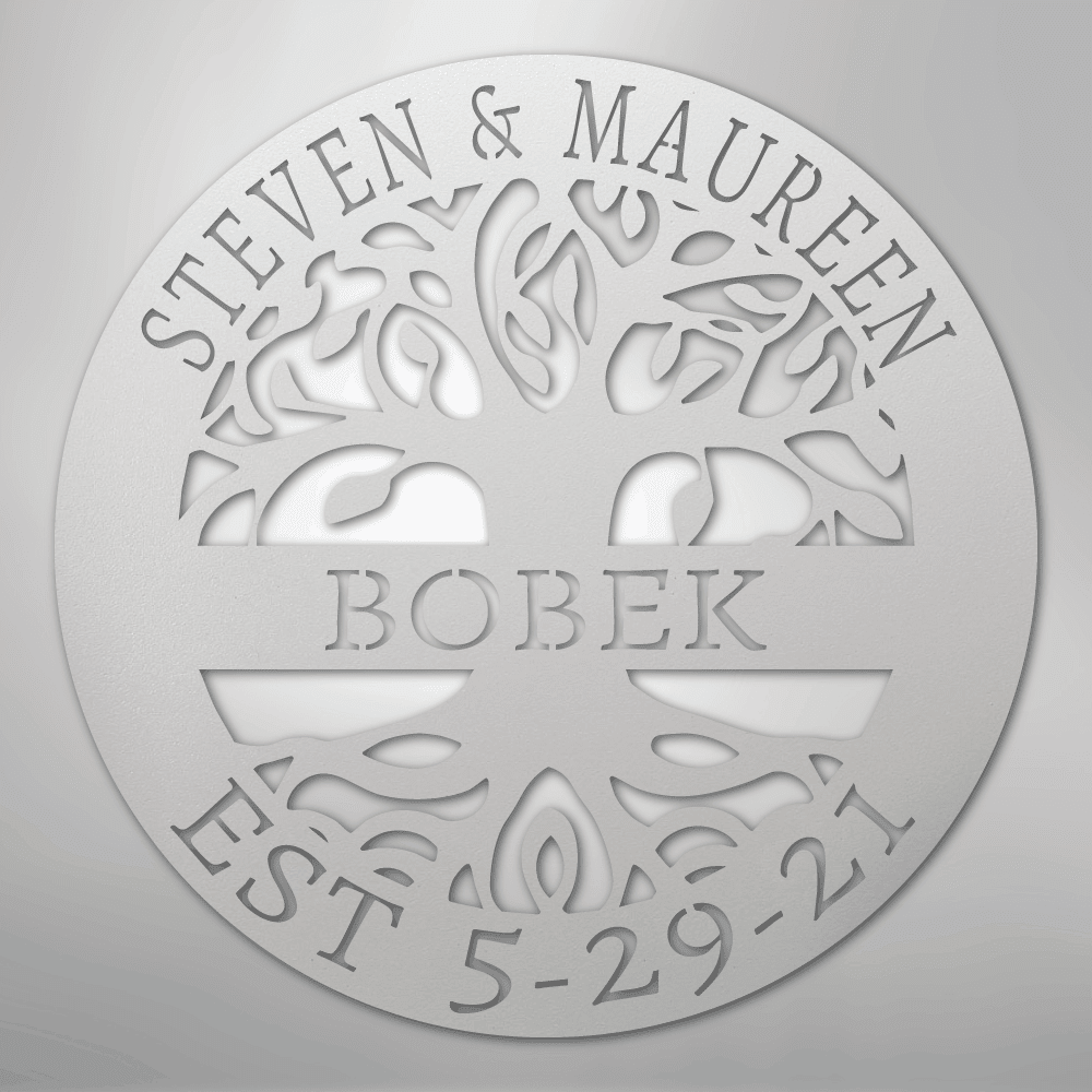 Elaborate Tree Of Life Personalized Steel Metal Sign Wall ArtCustomly Gifts