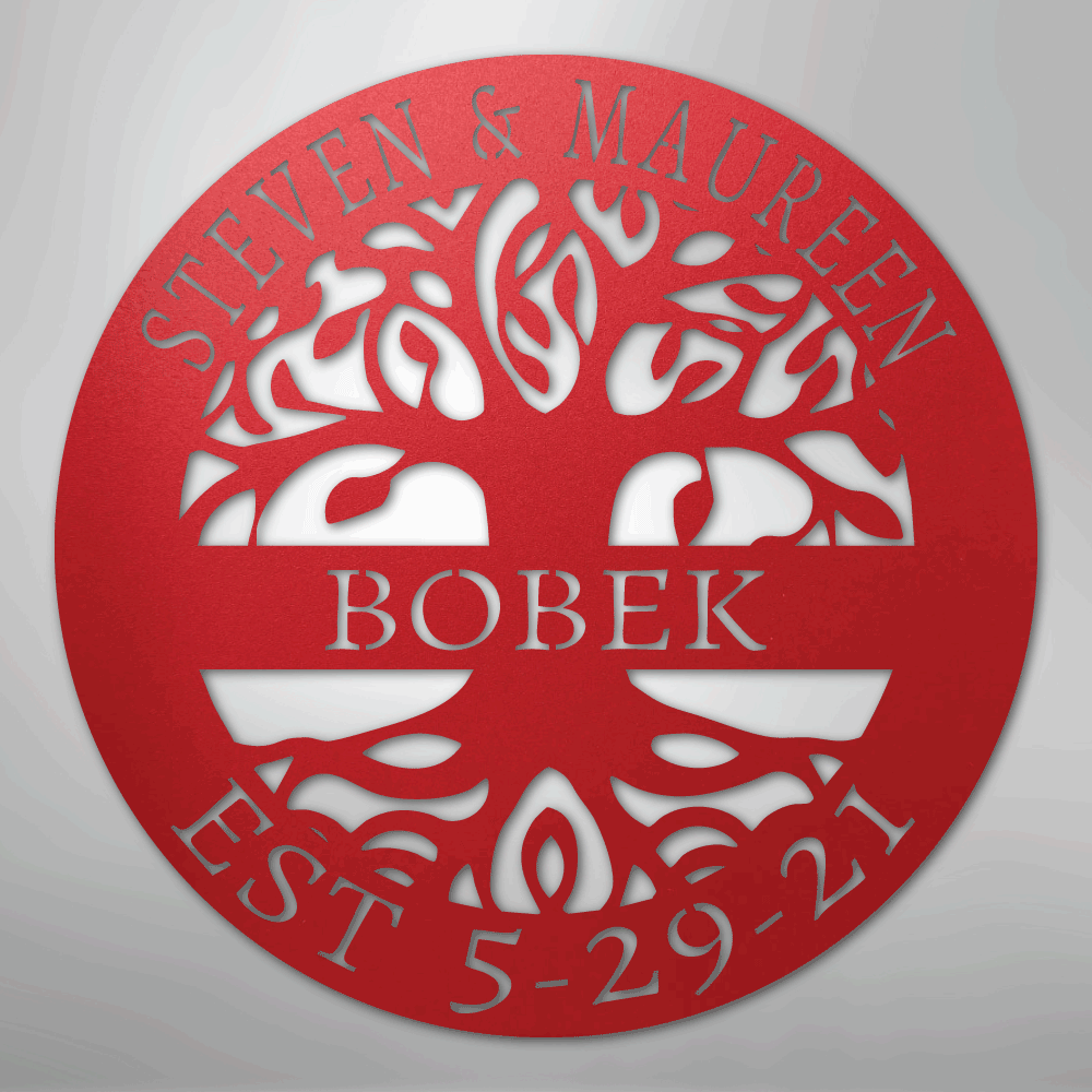 Elaborate Tree Of Life Personalized Steel Metal Sign Wall ArtCustomly Gifts