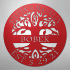 Elaborate Tree Of Life Personalized Steel Metal Sign Wall ArtCustomly Gifts