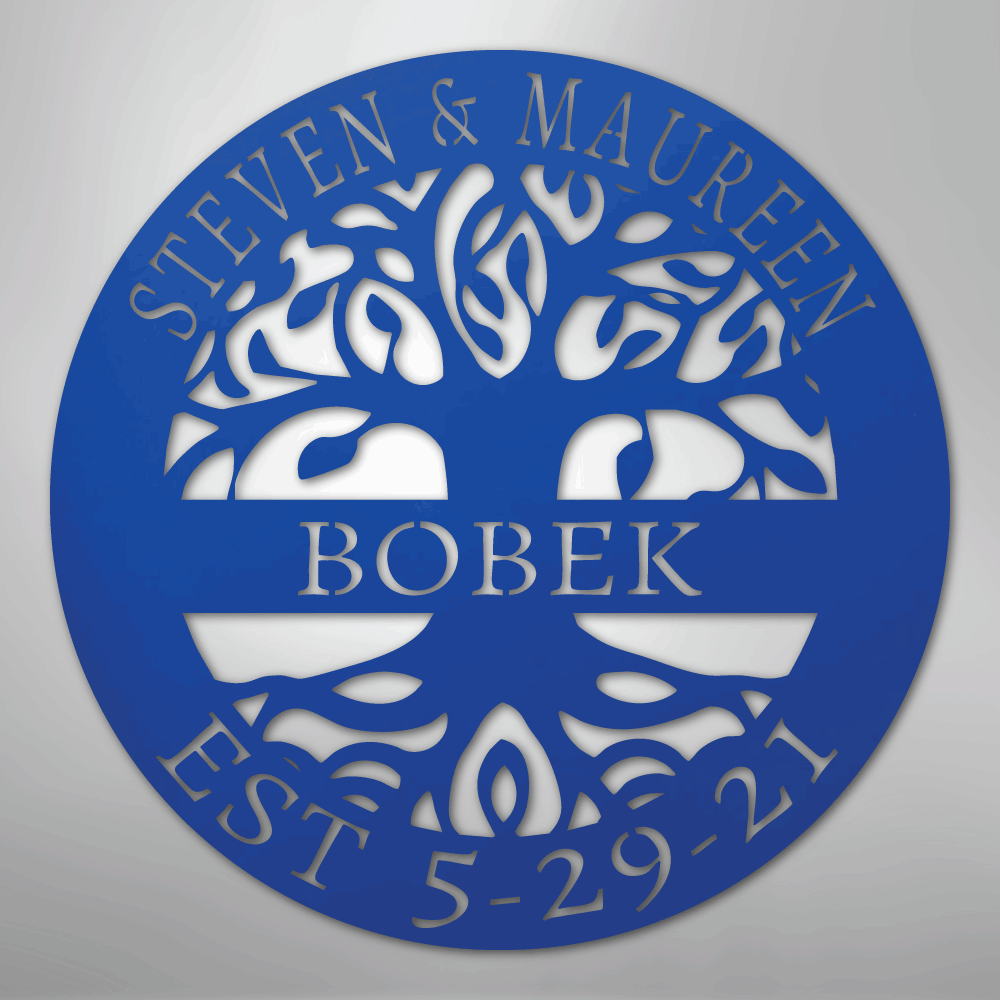 Elaborate Tree Of Life Personalized Steel Metal Sign Wall ArtCustomly Gifts