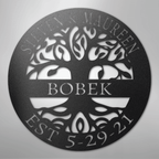 Elaborate Tree Of Life Personalized Steel Metal Sign Wall ArtCustomly Gifts