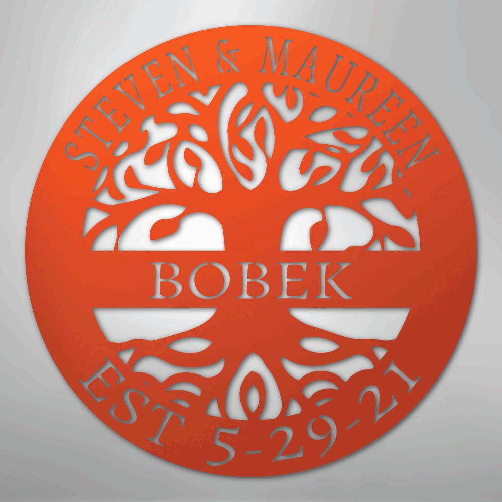 Elaborate Tree Of Life Personalized Steel Metal Sign Wall ArtCustomly Gifts