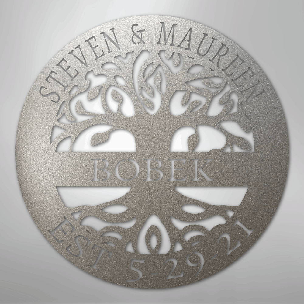 Elaborate Tree Of Life Personalized Steel Metal Sign Wall ArtCustomly Gifts