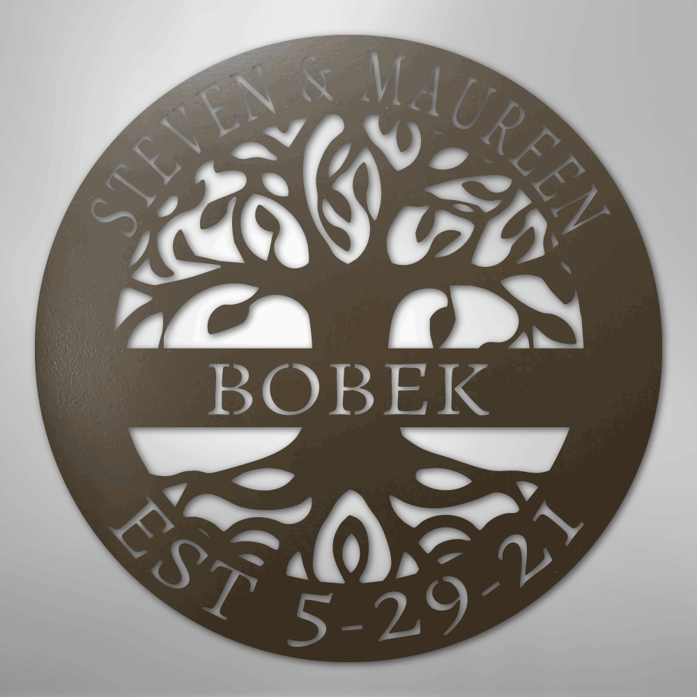 Elaborate Tree Of Life Personalized Steel Metal Sign Wall ArtCustomly Gifts