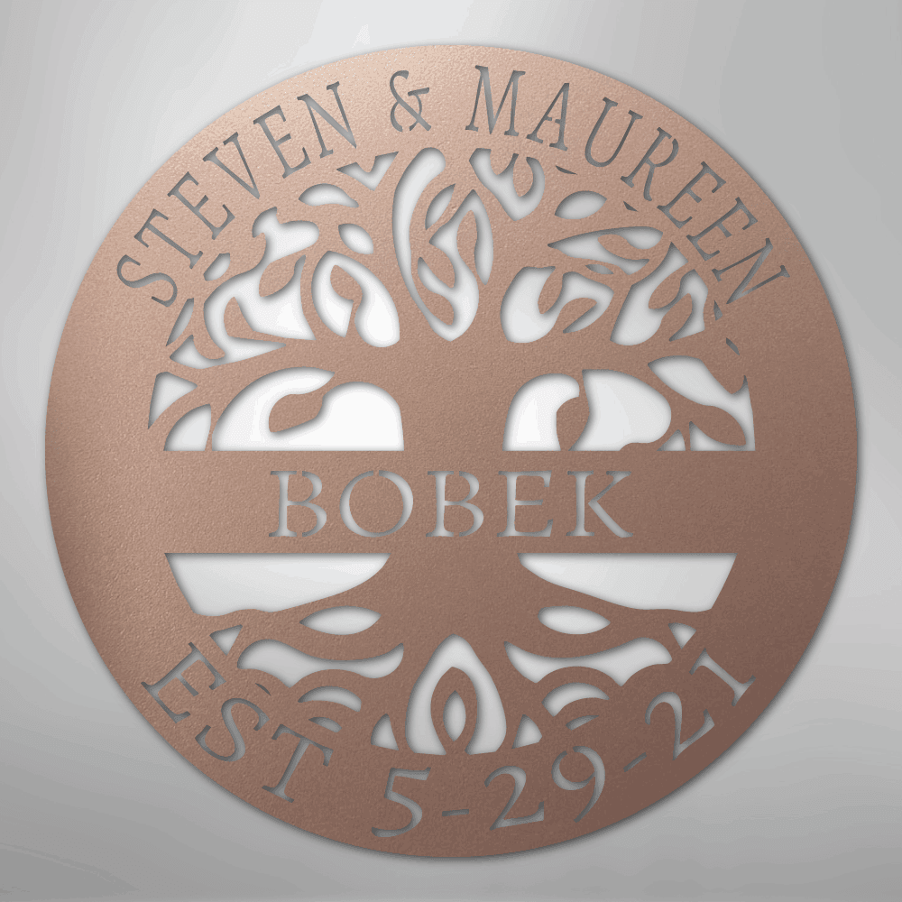 Elaborate Tree Of Life Personalized Steel Metal Sign Wall ArtCustomly Gifts