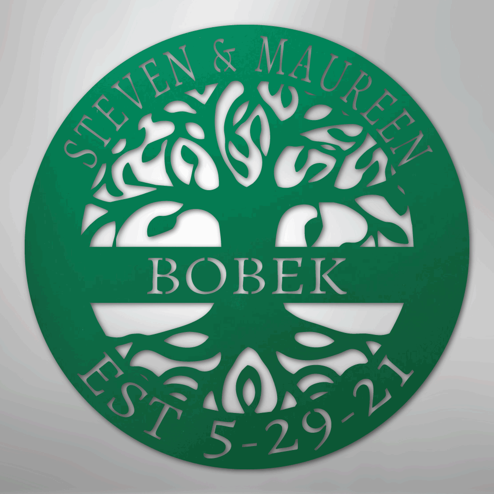 Elaborate Tree Of Life Personalized Steel Metal Sign Wall ArtCustomly Gifts