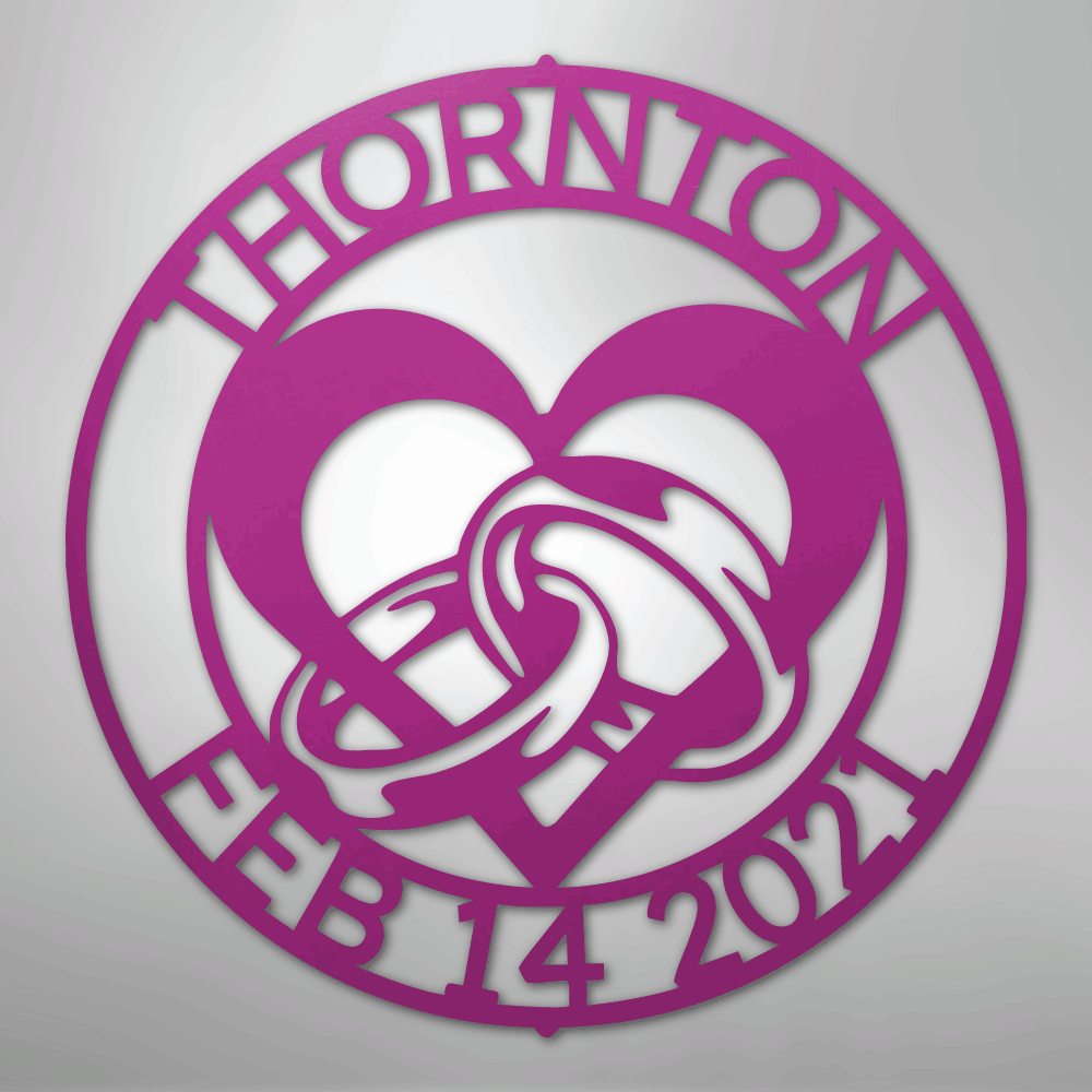 Engagement Marriage Personalized Steel Metal Sign Wall ArtCustomly Gifts