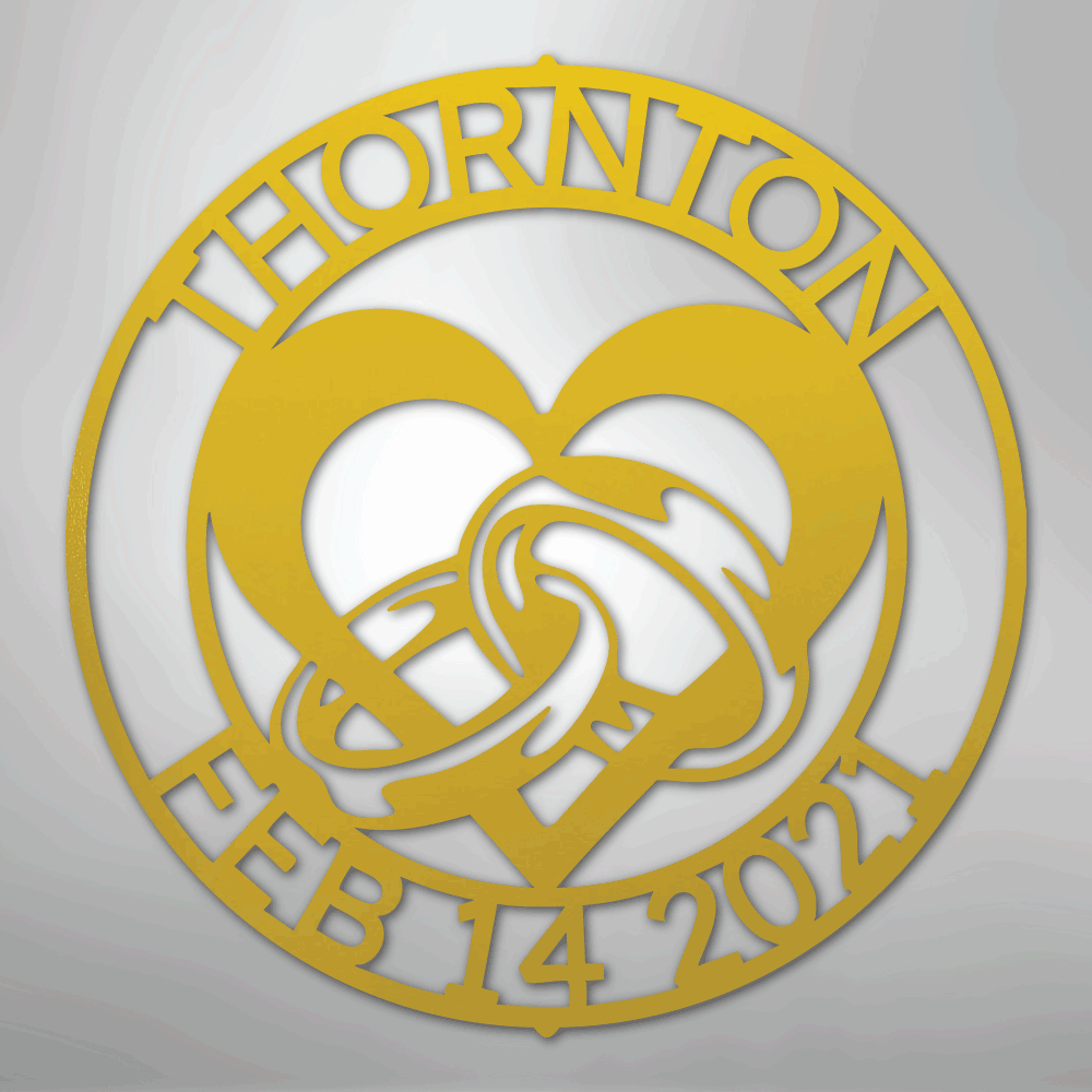 Engagement Marriage Personalized Steel Metal Sign Wall ArtCustomly Gifts