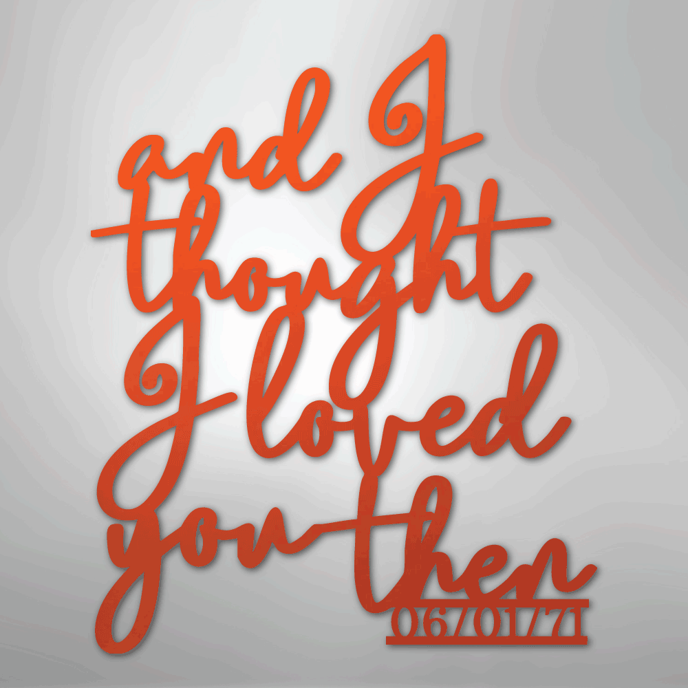 Ever Growing Love Personalized Date Steel Metal SignCustomly Gifts