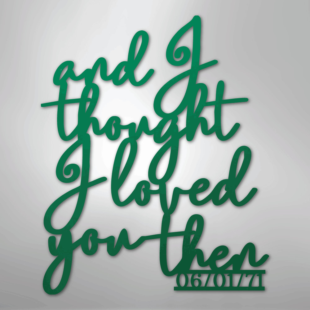 Ever Growing Love Personalized Date Steel Metal SignCustomly Gifts