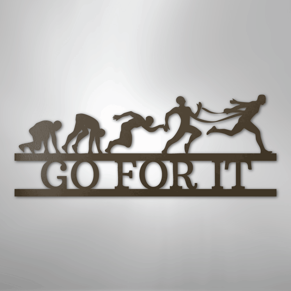 Evolution of Running Personalized Steel Metal Sign Wall ArtCustomly Gifts
