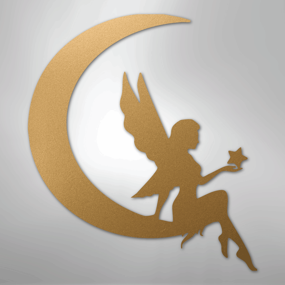 Fairy Moon - Steel Metal Sign Wall ArtCustomly Gifts