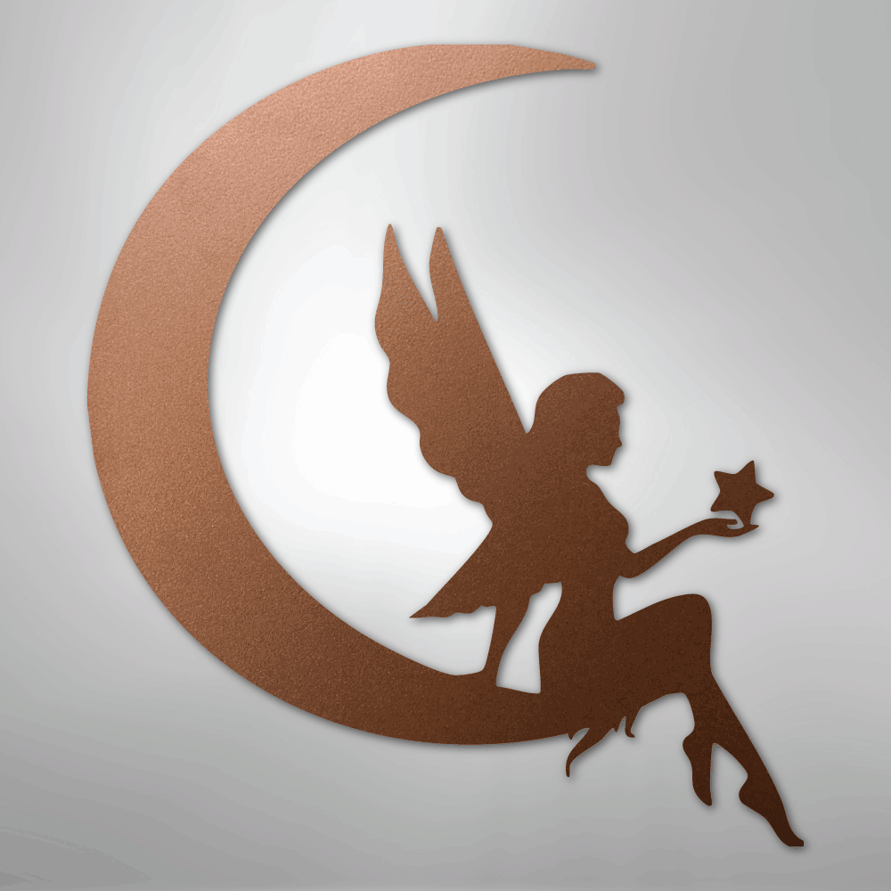 Fairy Moon - Steel Metal Sign Wall ArtCustomly Gifts