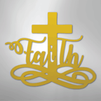 Faith Cross - Steel Metal Sign Wall ArtCustomly Gifts