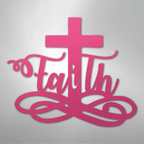 Faith Cross - Steel Metal Sign Wall ArtCustomly Gifts