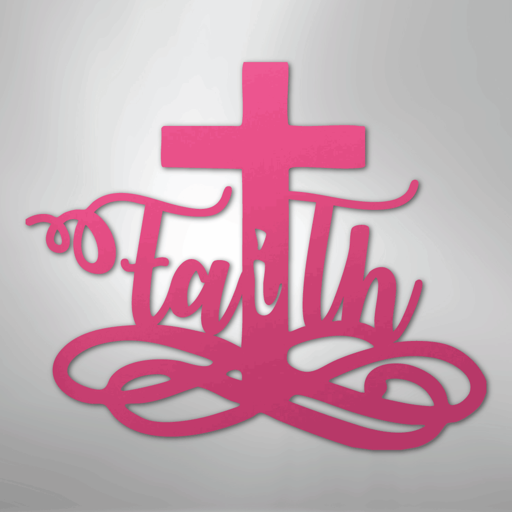 Faith Cross - Steel Metal Sign Wall ArtCustomly Gifts